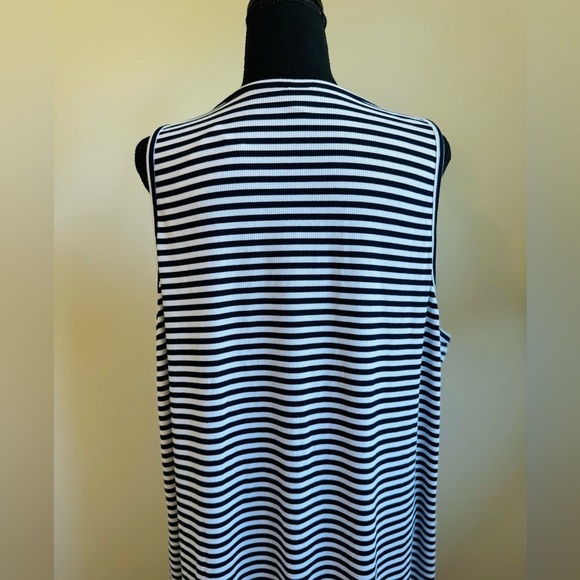 Women’s Torrid Midi Rib Bodycon Dress in Blue & White‎ Stripes Size 4X NWT - Picture 10 of 10